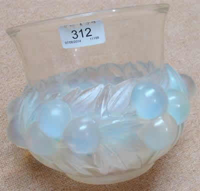 R. Lalique Prunes Vase