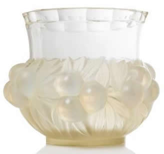 R. Lalique Prunes Vase