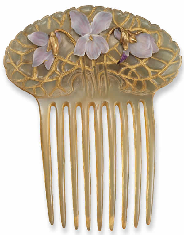 R. Lalique Purple Violets Comb