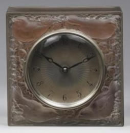 R. Lalique Quatre Moineaux Du Japon Clock