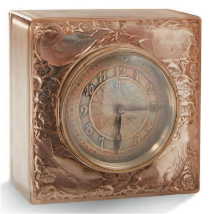 R. Lalique Quatre Moineaux Pendule