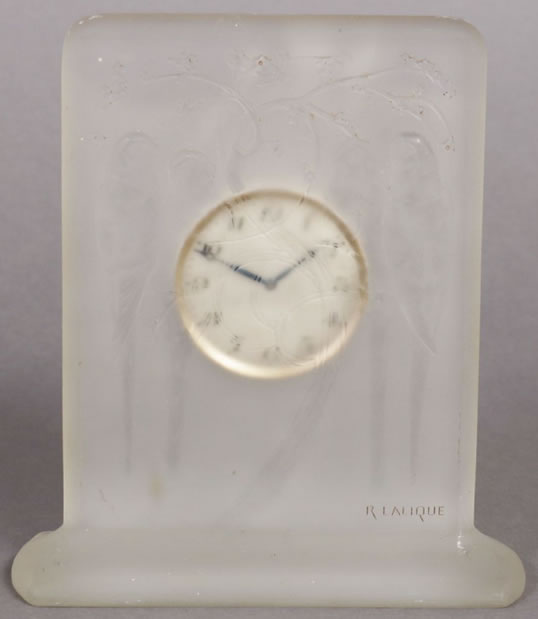 R. Lalique Quatre Perruches Pendulette
