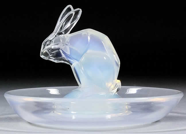 R. Lalique Rabbit Ashtray