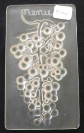 R. Lalique Raisin Chasselas Menu Board