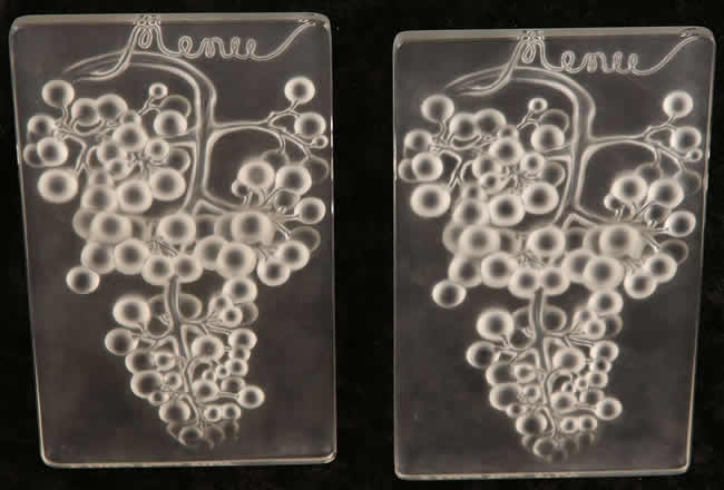 R. Lalique Raisin Muscat Menu