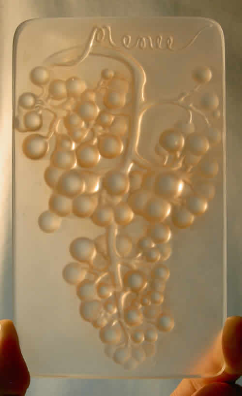 R. Lalique Raisin Muscat Menu Plaque