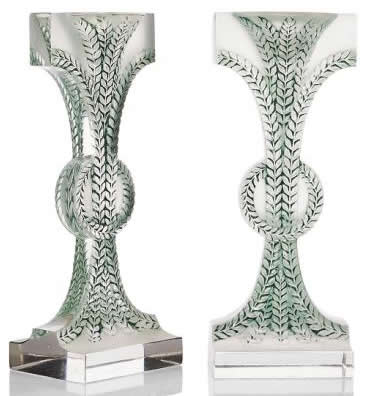 R. Lalique Rameaux Candlestick