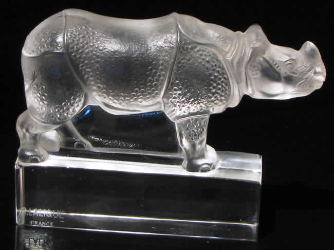R. Lalique Rhinoceros Paperweight