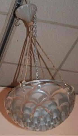 R. Lalique Rinceaux Hanging Light Fixture