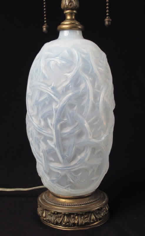 Rene Lalique Ronces Vase Lamp