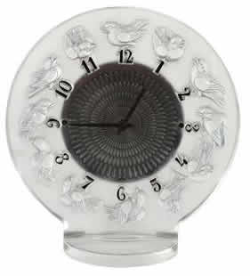 R. Lalique Rossignols Clock