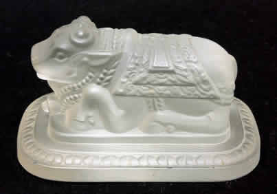 R. Lalique Sacred Bull Paperweight