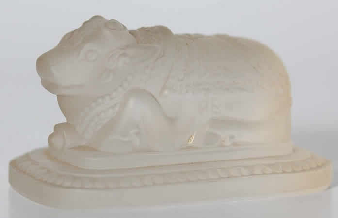 R. Lalique Sacred Bull Paperweight
