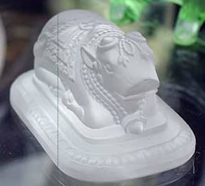 R. Lalique Sacred Bull Paperweight