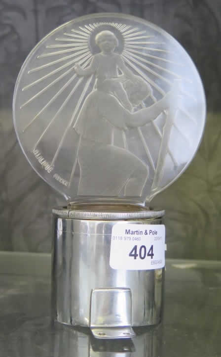 R. Lalique Saint Christopher Car Mascot