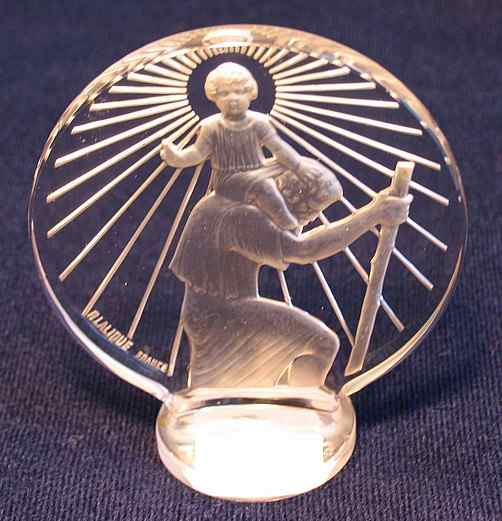 R. Lalique Saint Christopher Car Mascot