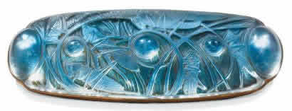 R. Lalique Sauterelles Et Cabochons Brooch