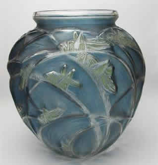 R. Lalique Sauterelles Vase