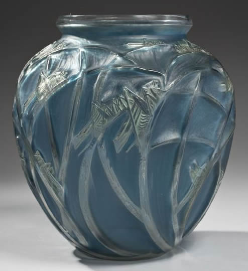 R. Lalique Sauterelles Vase