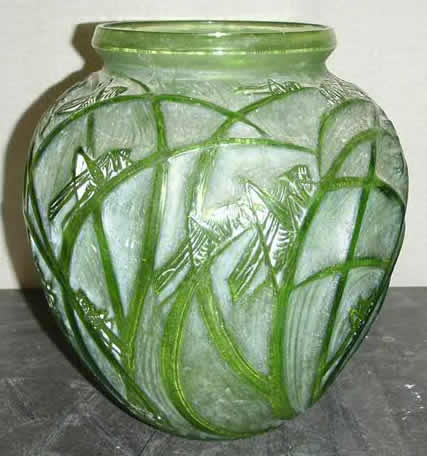 R. Lalique Sauterelles Vase