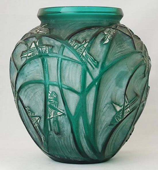 R. Lalique Sauterelles Vase