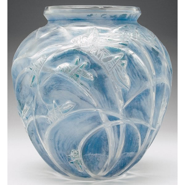 R. Lalique Sauterelles Vase