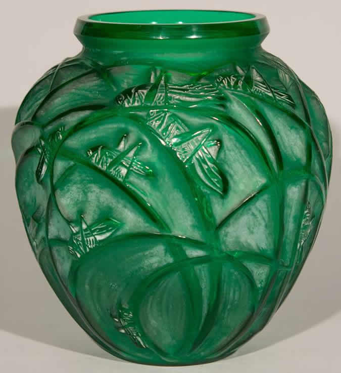 R. Lalique Sauterelles Vase