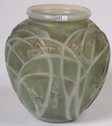 R. Lalique Sauterelles Vase