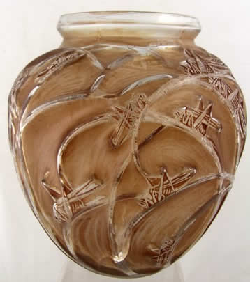 R. Lalique Sauterelles Vase