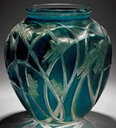 R. Lalique Sauterelles Vase