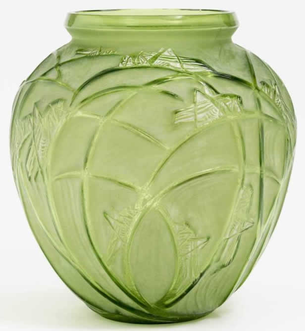 R. Lalique Sauterelles Vase