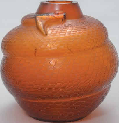 R. Lalique Serpent Vase
