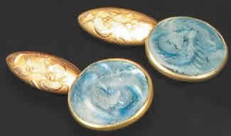 R. Lalique Serpent Bouton De Manchettes