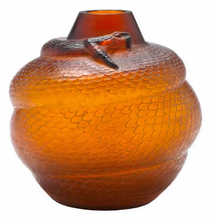 R. Lalique Serpent Vase