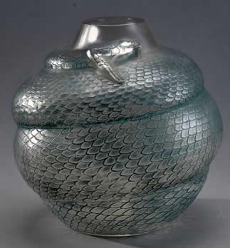 R. Lalique Serpent Vase