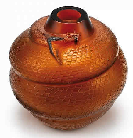 R. Lalique Serpent Vase