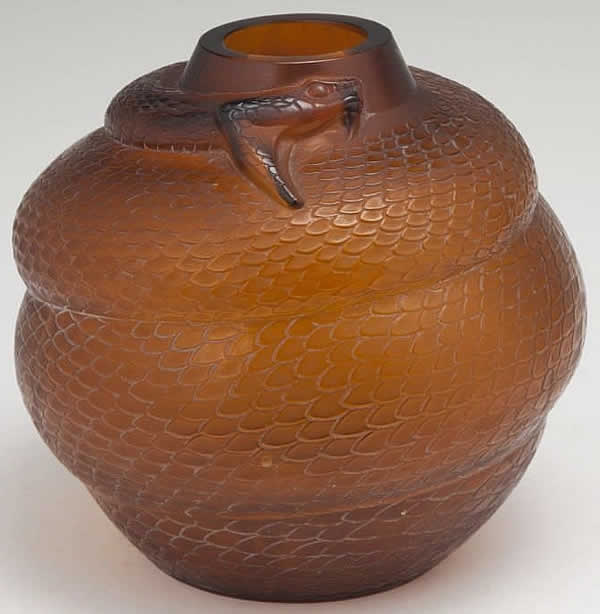 R. Lalique Serpent Vase