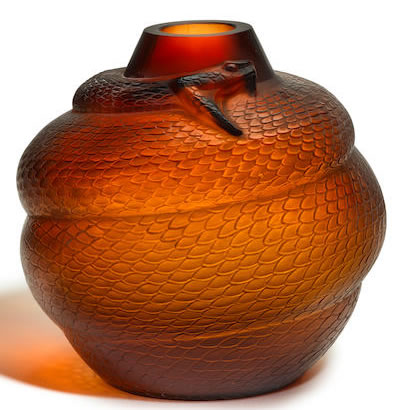 R. Lalique Serpent Vase