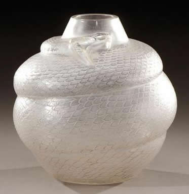 R. Lalique Serpent Vase