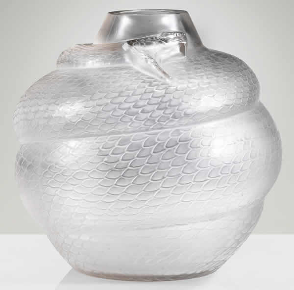 R. Lalique Serpent Vase