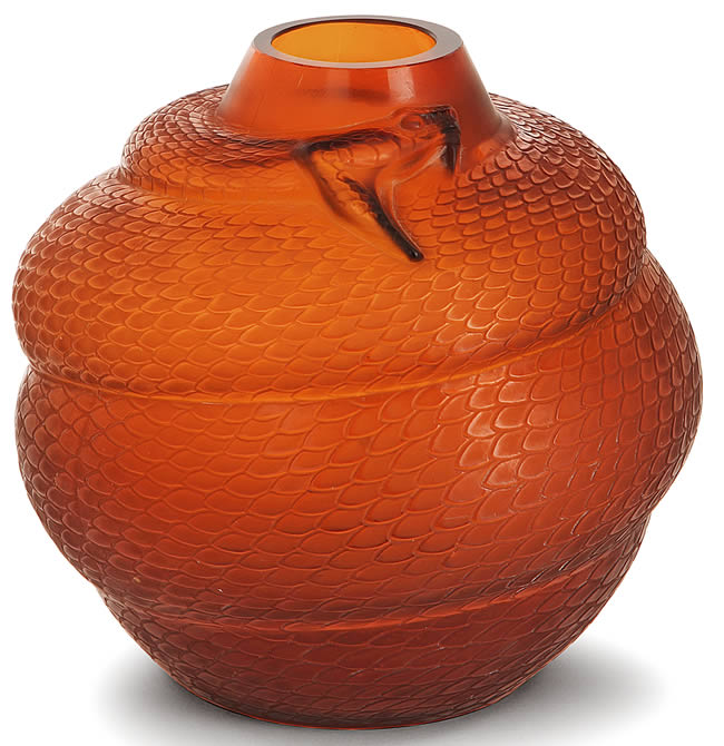 R. Lalique Serpent Vase