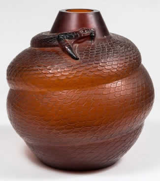 R. Lalique Serpent Vase