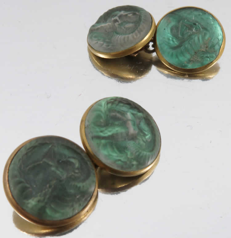 R. Lalique Serpent Cufflink