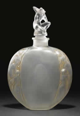 R. Lalique Sirenes Avec Bouchon Figurine Vase