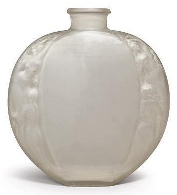 R. Lalique Sirenes Avec Bouchon Figurine Vase