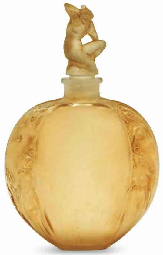 R. Lalique Sirenes Avec Bouchon Figurine Vase