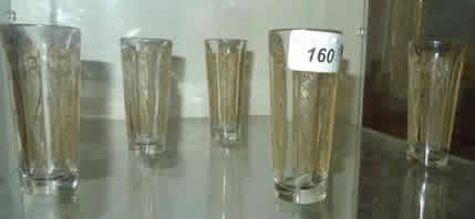 R. Lalique Six Figurines Liqueur Glass