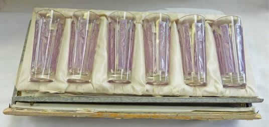 R. Lalique Six Figurines Shot Glass