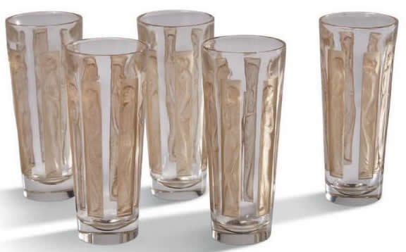 R. Lalique Six Figurines Shot Glass
