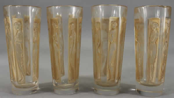 R. Lalique Six Figurines Shot Glass